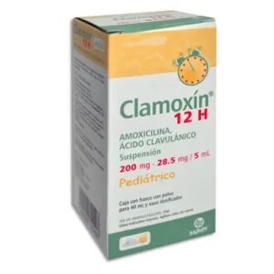 CLAMOXIN 12H SUSP. Pediátrico Fco. 40 ML. 200-28.5 MG/5 ML.