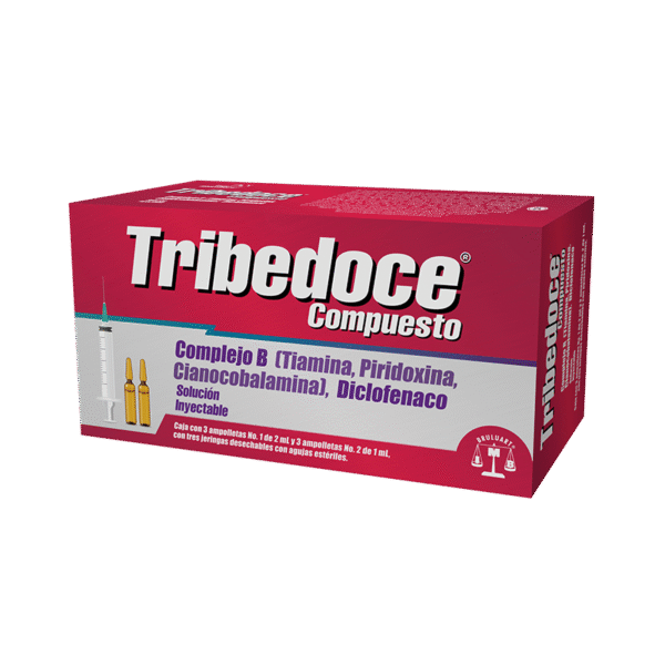 TRIBEDOCE Compuesto Sol. Iny. c/3 Dosis 100-100-5-75 MG/3 ML. y 3 Jgas.